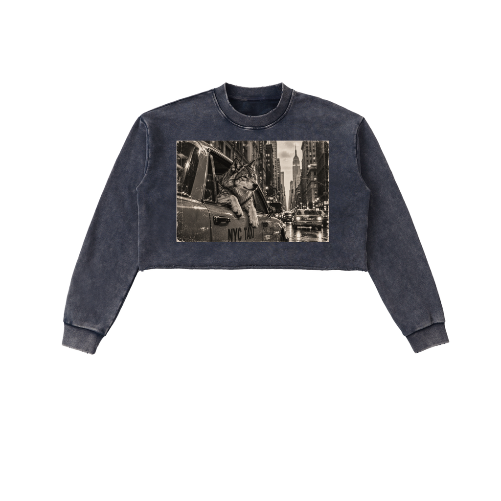 The NYC Taxi Wolf Cropped Sweatshirt