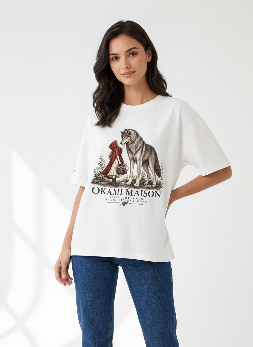 (Unisex) Little Red Boxy Cotton T-Shirt