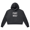 Women's Part Wolf Vintage Cropped Hoodie