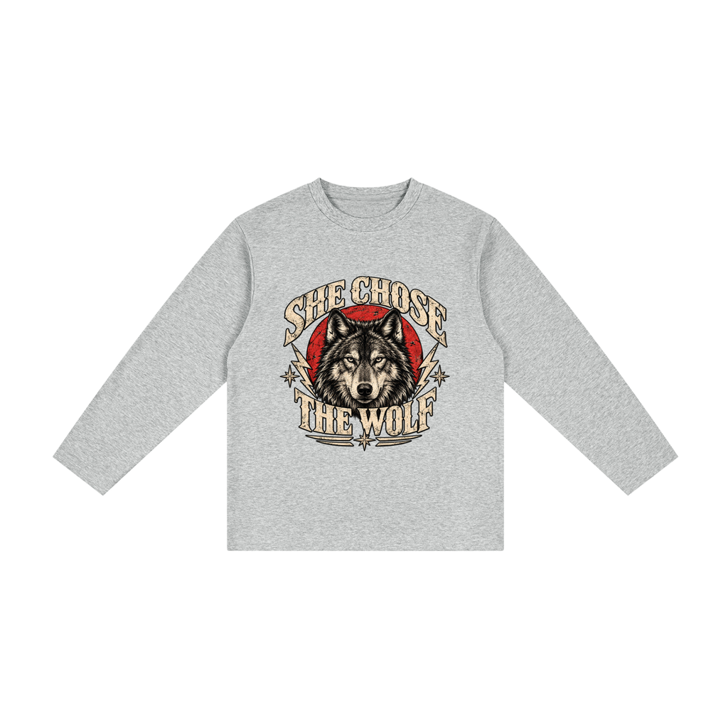 She Chose the Wolf Kids Long Sleeve Tee