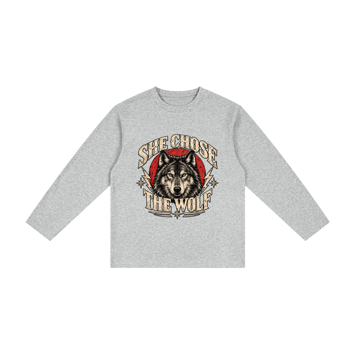 She Chose the Wolf Kids Long Sleeve Tee